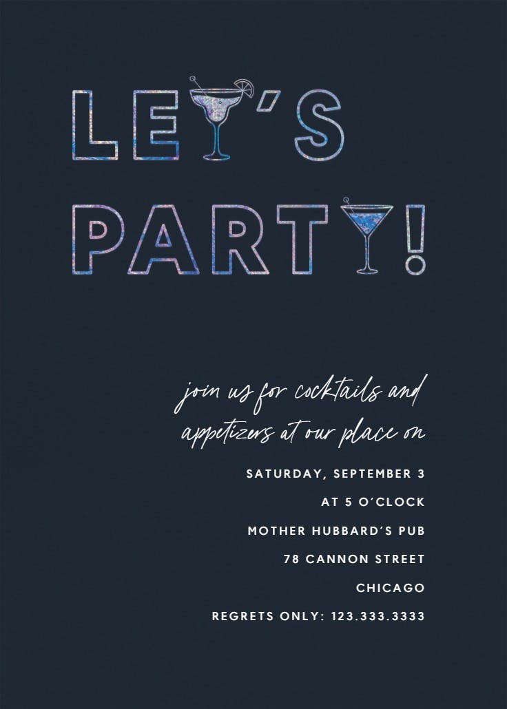 Cool & carefree - party invitation