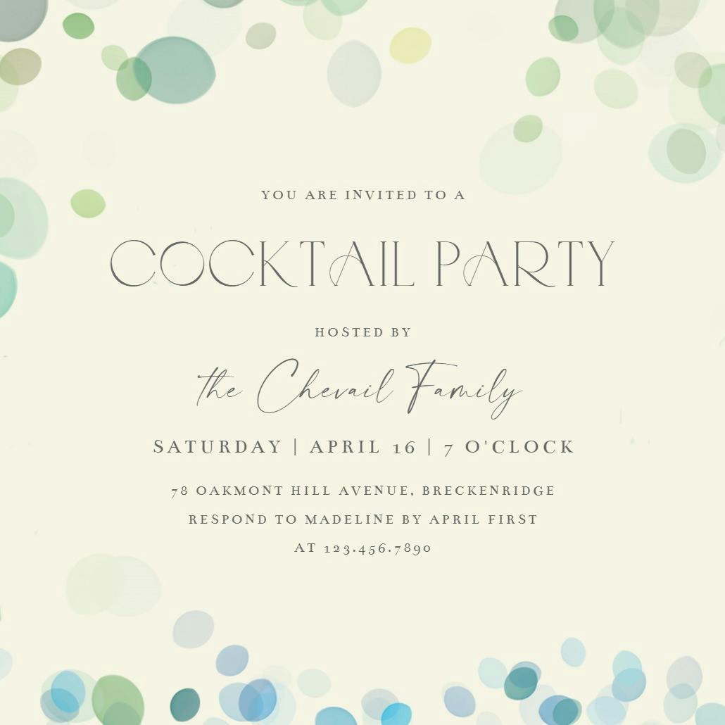 Diffused dots - cocktail party invitation