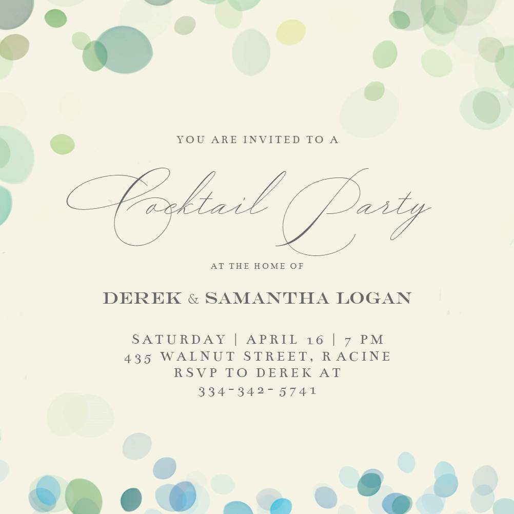 Diffused dots -  invitación de fiesta
