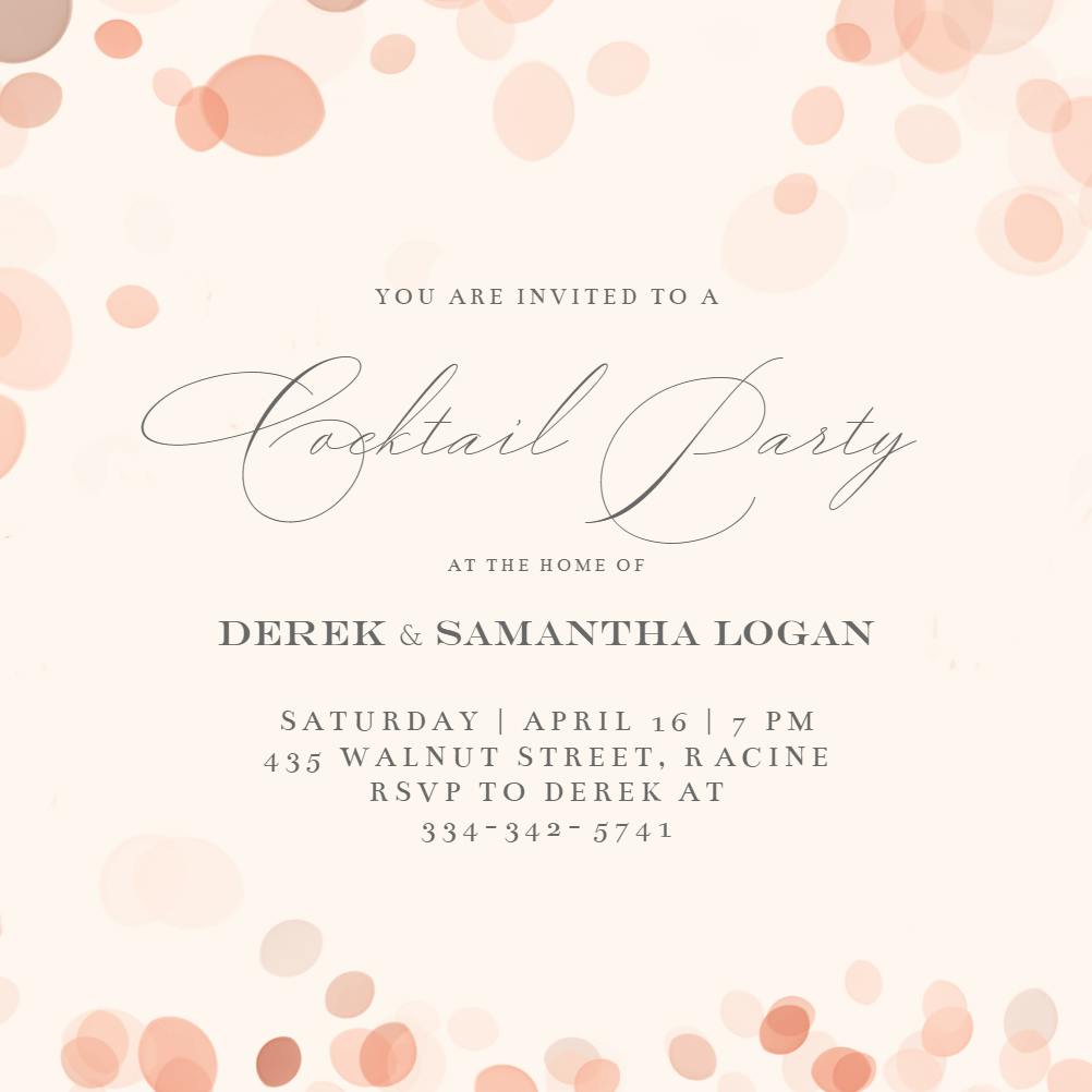 Diffused dots -  invitación para fiesta cóctel