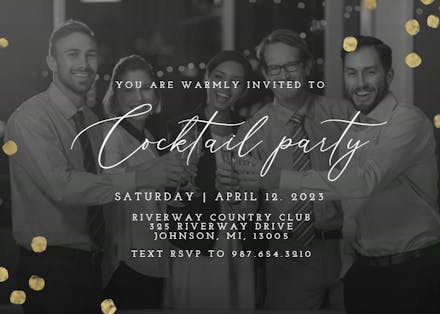 Dotted photo - Cocktail Party Invitation