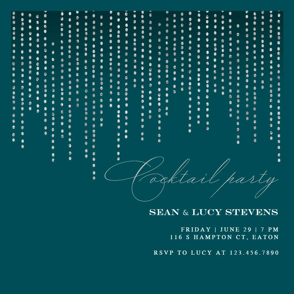 Droplets curtain - cocktail party invitation