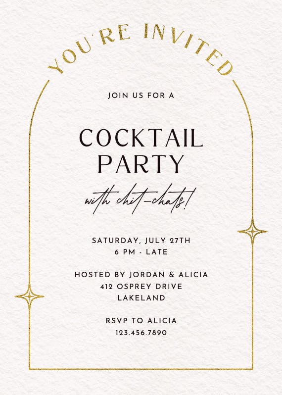 Geo simplicity - cocktail party invitation