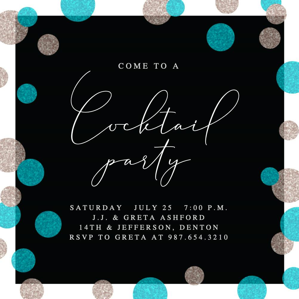 Glam squared -  invitación para fiesta cóctel