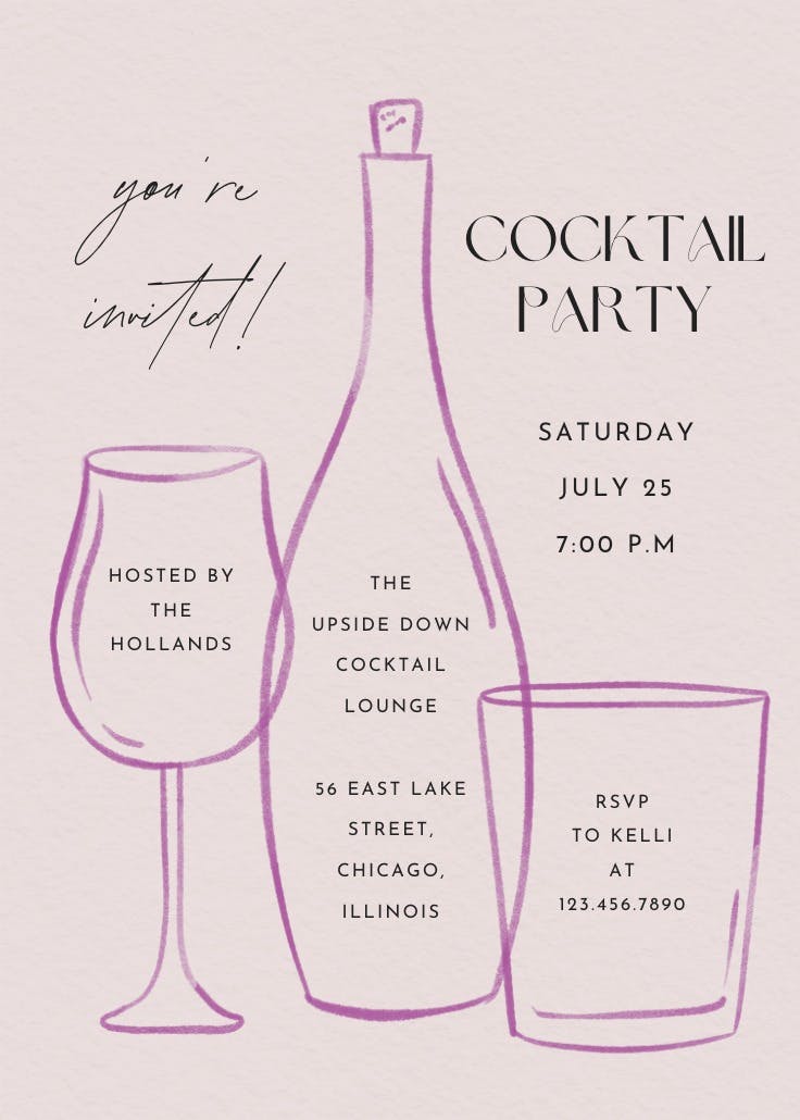 Glass menagerie - printable party invitation