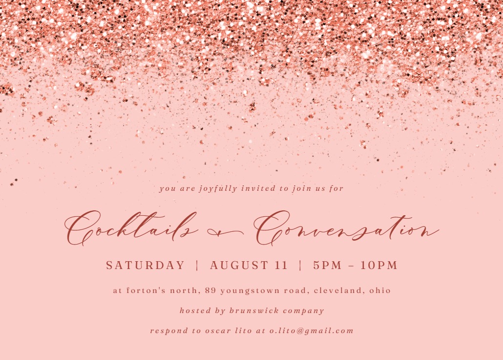 Glitter Abstract - Cocktail Party Invitation Template (Free ...