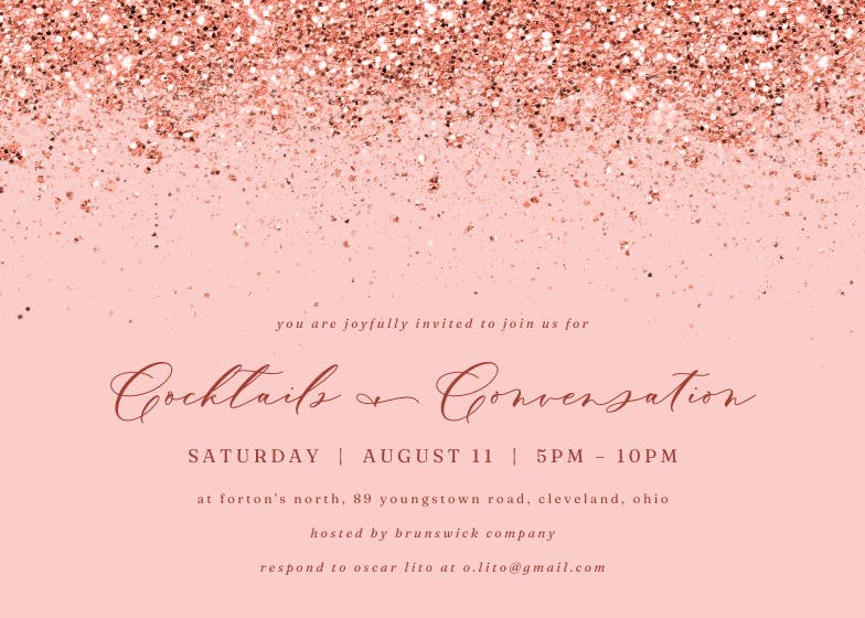 Glitter abstract - invitación para eventos profesionales