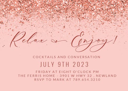 Glitter Abstract - Cocktail Party Invitation