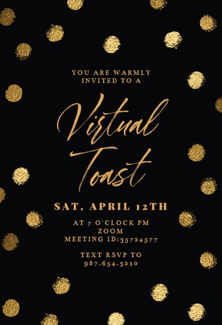 Gold Dots - Cocktail Party Invitation