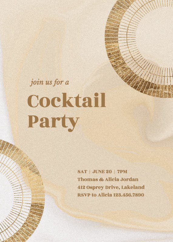 Golden dust - cocktail party invitation