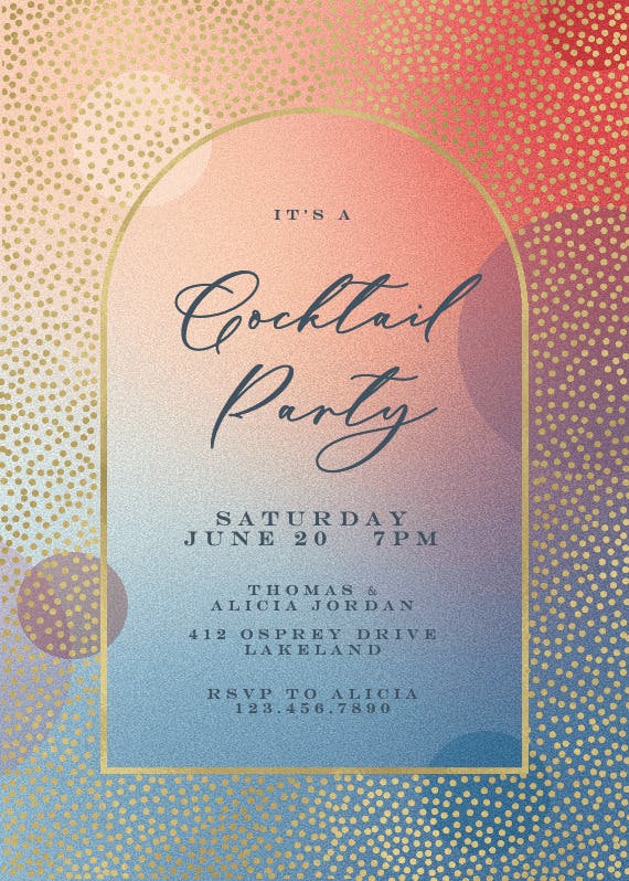Gradient arched window - business event invitation