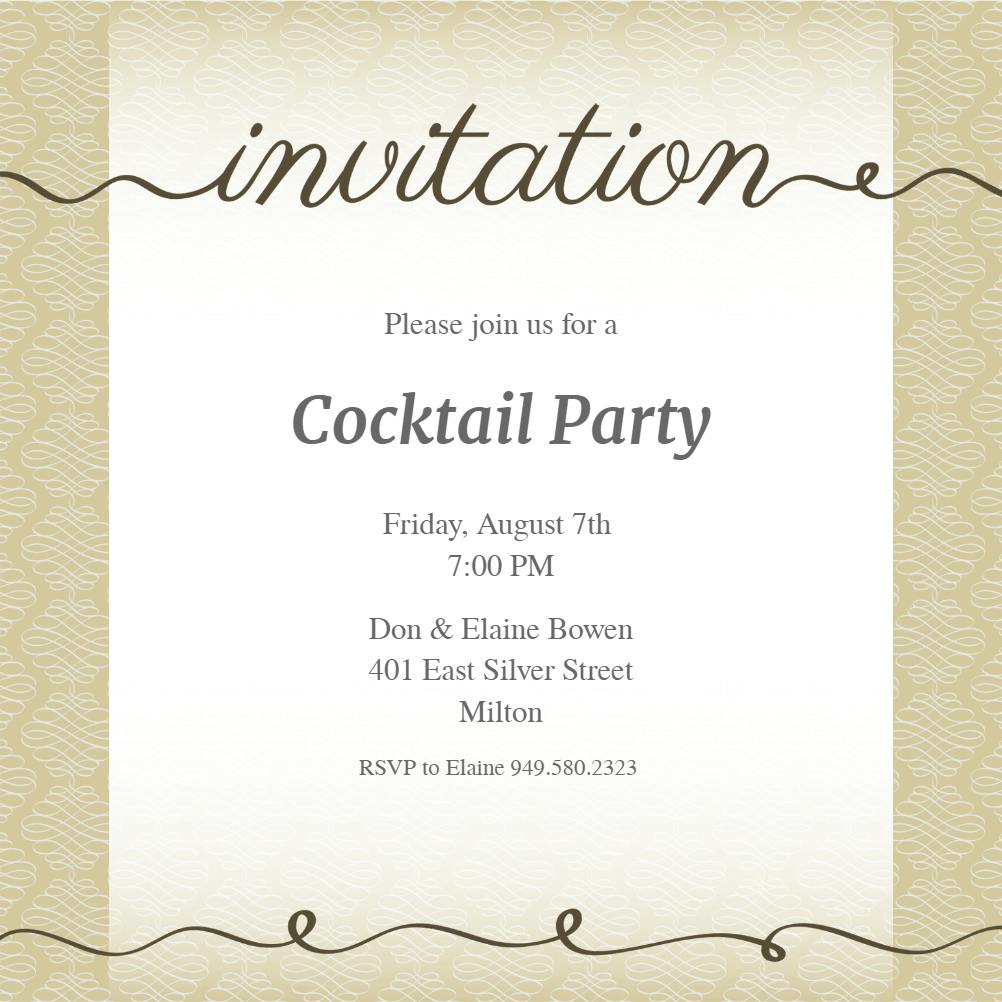 Gradient grays -  invitación para fiesta cóctel