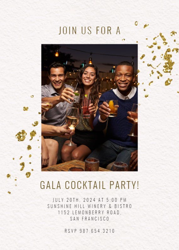 It's a party - invitación para fiesta cóctel