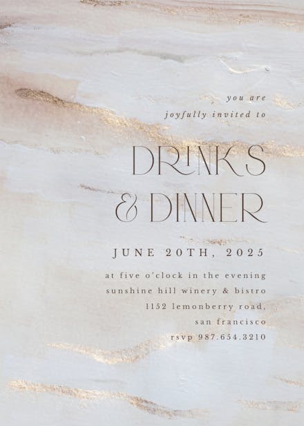 Minimal and elegant - cocktail party invitation