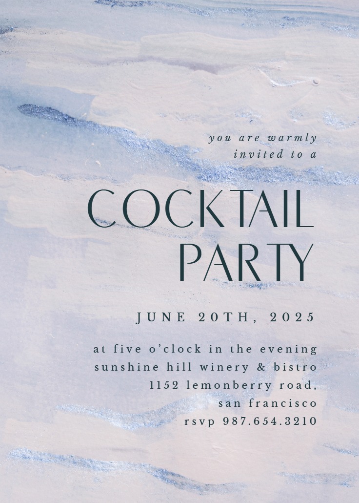 Minimal And Elegant - Cocktail Party Invitation Template 