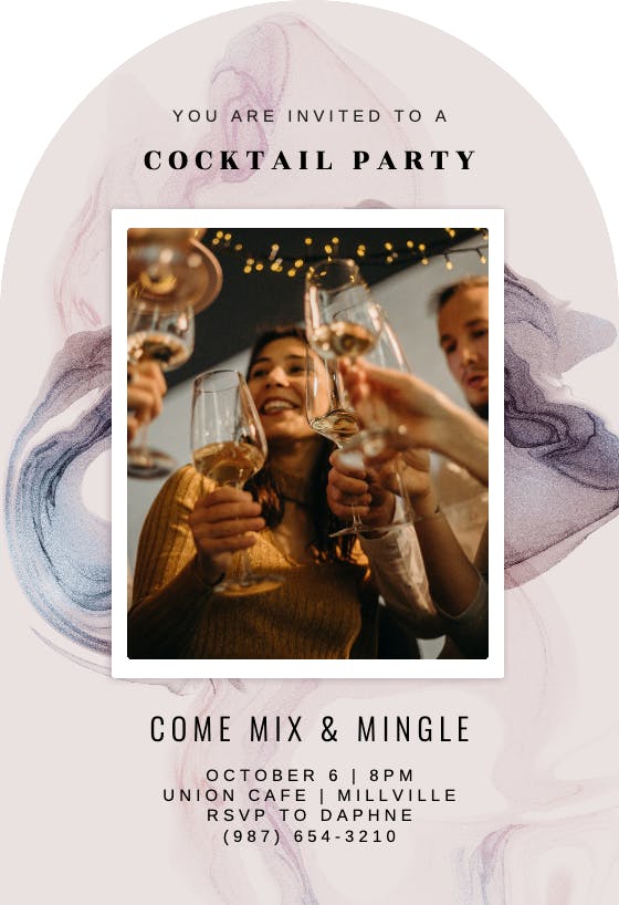 New chapter -  invitación para fiesta cóctel