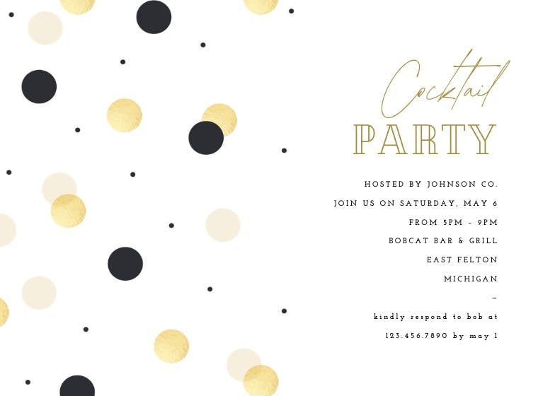 Polka dotted - business event invitation