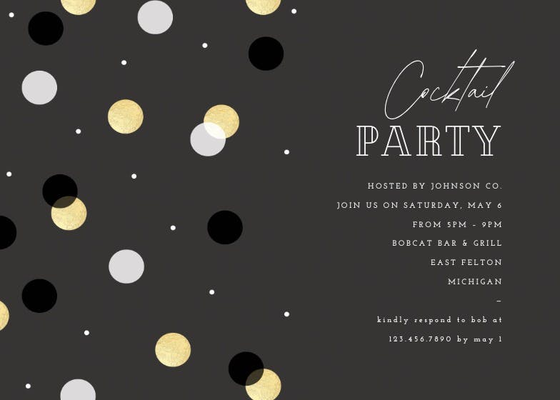 Polka dotted - business event invitation