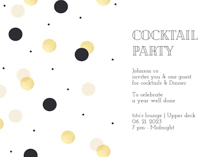Polka Dotted - Invitación Para Fiesta Cóctel