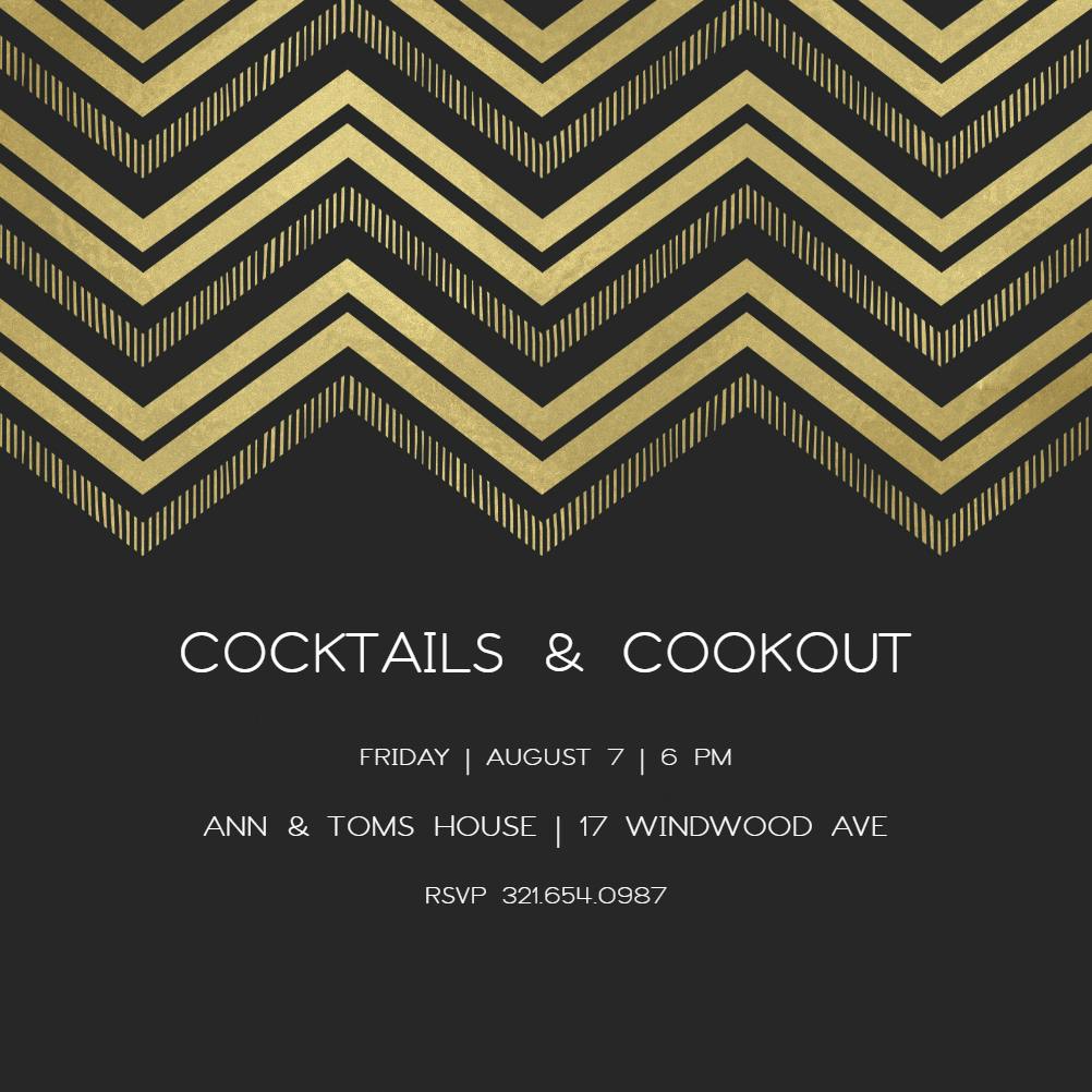 Ric rac rows - cocktail party invitation