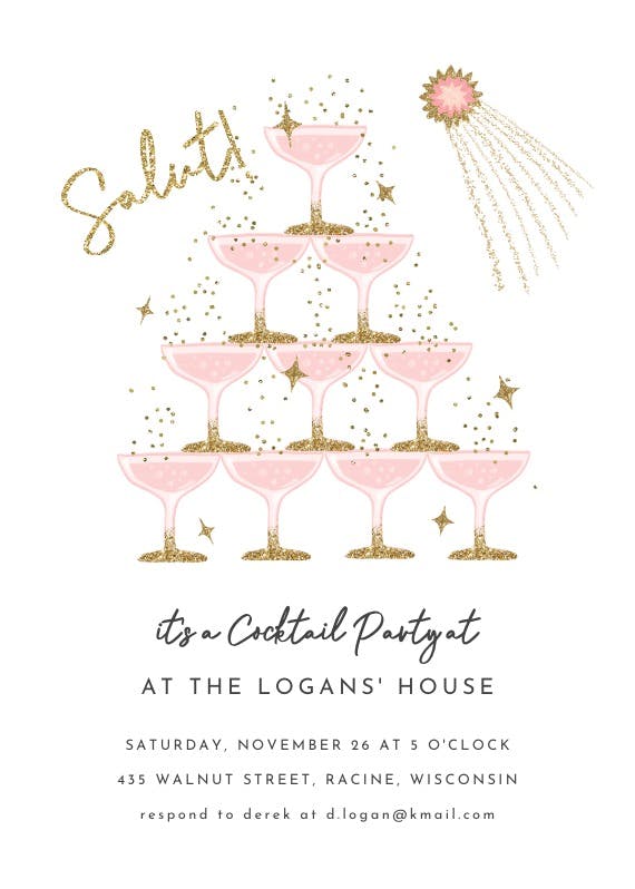 Salut - cocktail party invitation