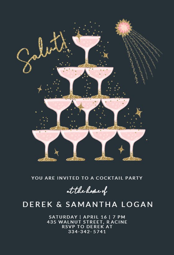 Salut -  invitación para fiesta cóctel