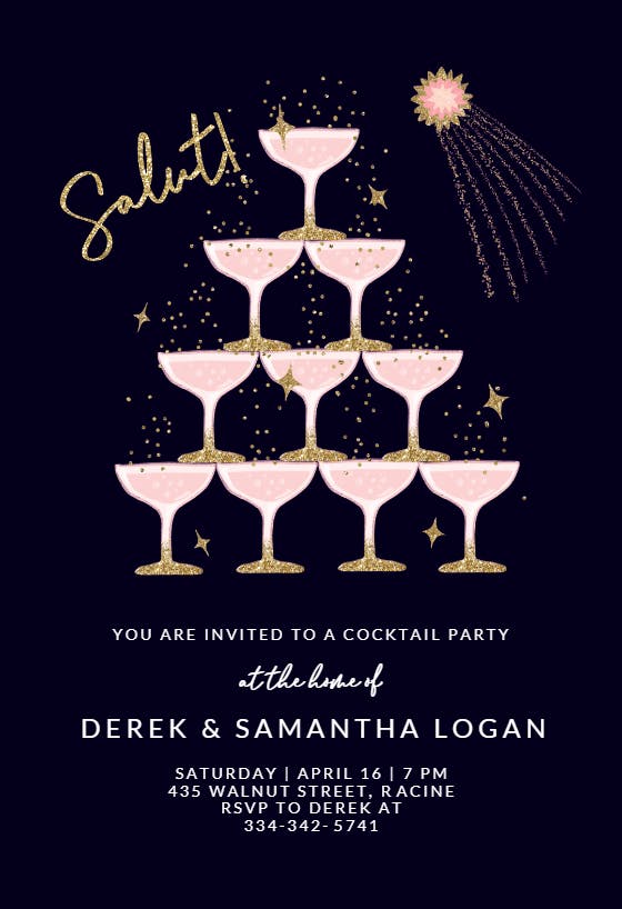 Salut - cocktail party invitation