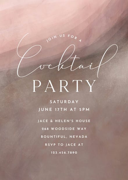 Sands of love - cocktail party invitation