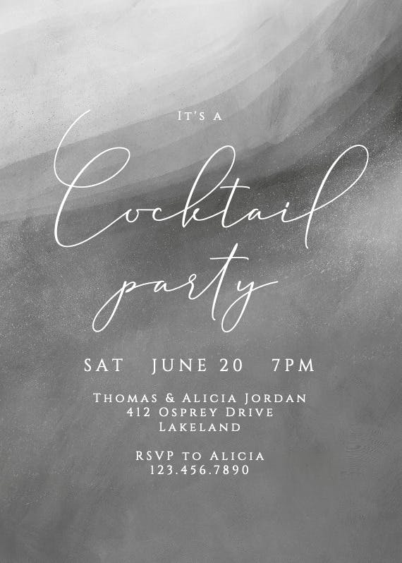 Sands of love - cocktail party invitation