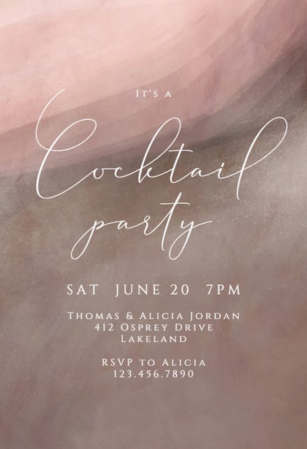 Sands of love - Cocktail Party Invitation