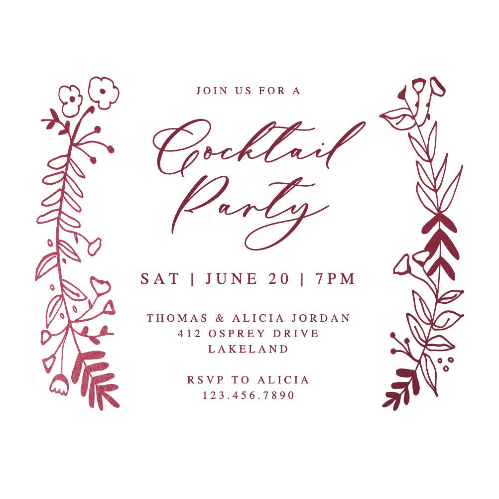 Side by side gold -  invitation template