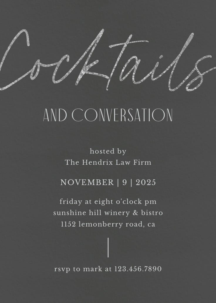 Silver memories - printable party invitation