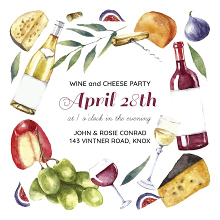 Sip & Snack - Brunch & Lunch Invitation