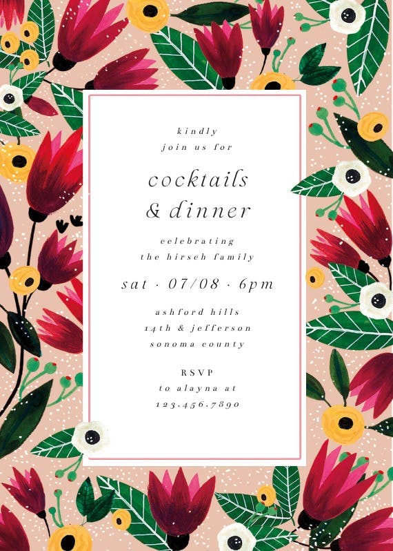 Spring hug - cocktail party invitation