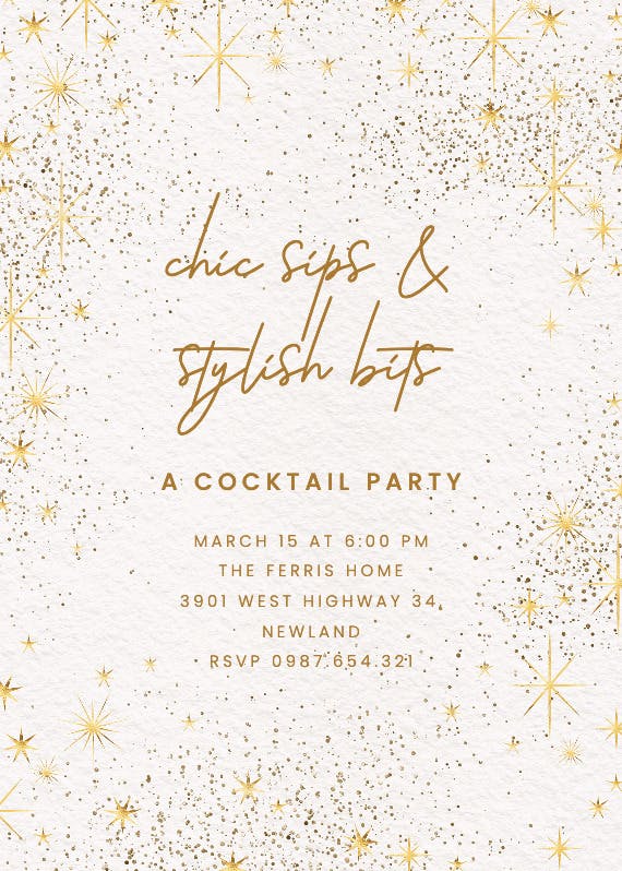 Stellar - cocktail party invitation
