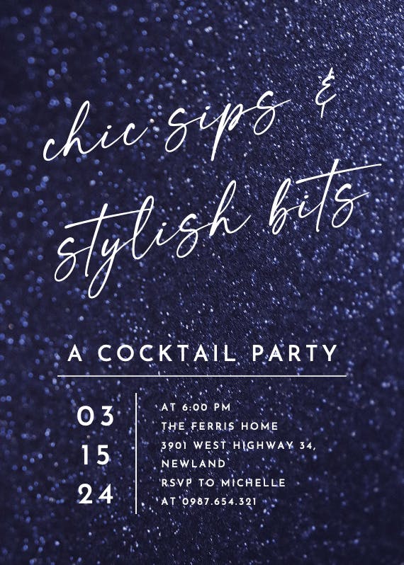Stylish bits - printable party invitation