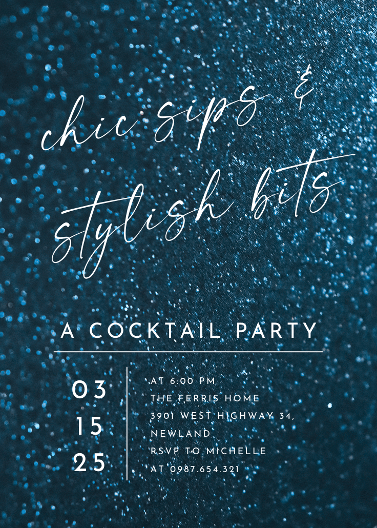 Stylish bits - invitación para fiesta cóctel