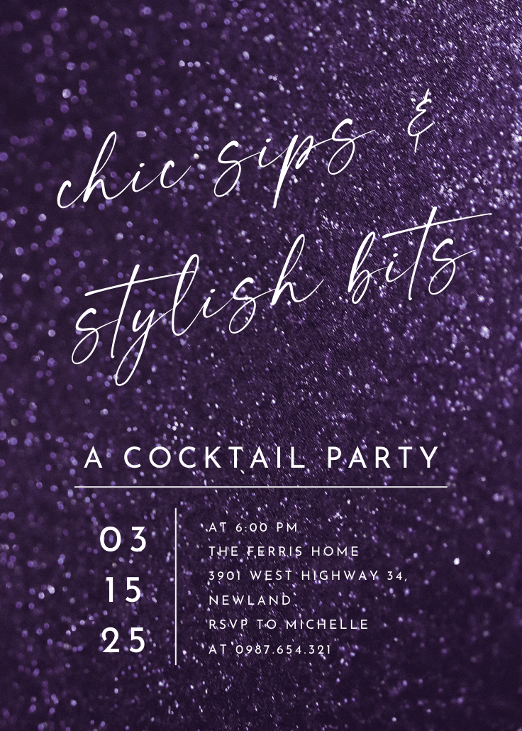 Stylish bits - invitación para fiesta cóctel