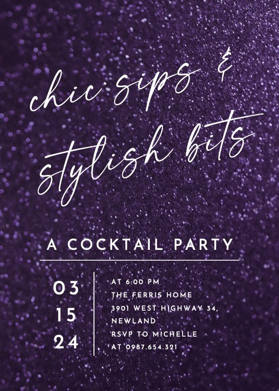 Stylish bits - party invitation