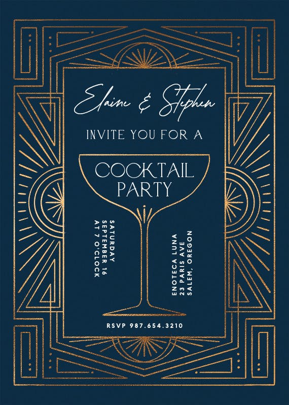 Stylish soiree - business event invitation