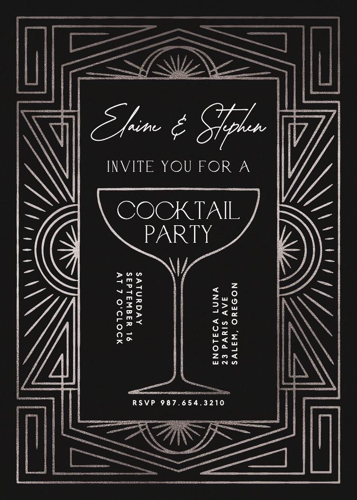 Stylish soiree - business events invitation