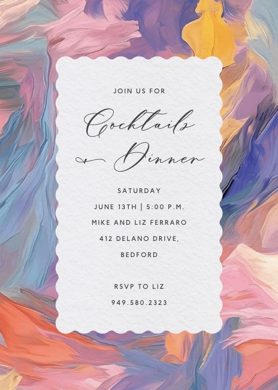 Textured pastel - business event invitation
