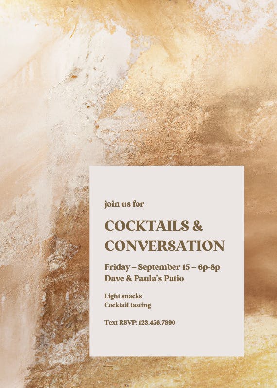 Touch of taste - cocktail party invitation