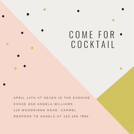 Tri Tone - Invitación Para Fiesta Cóctel