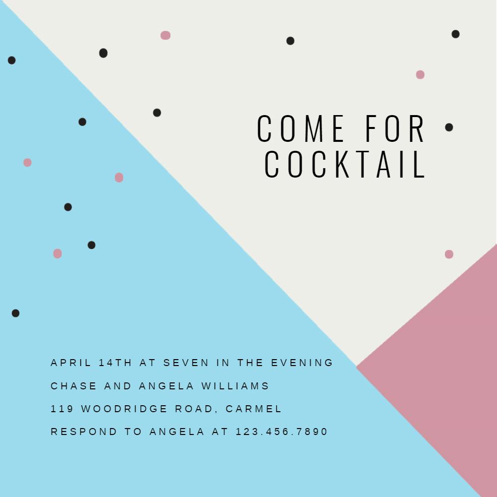 Tri tone - cocktail party invitation
