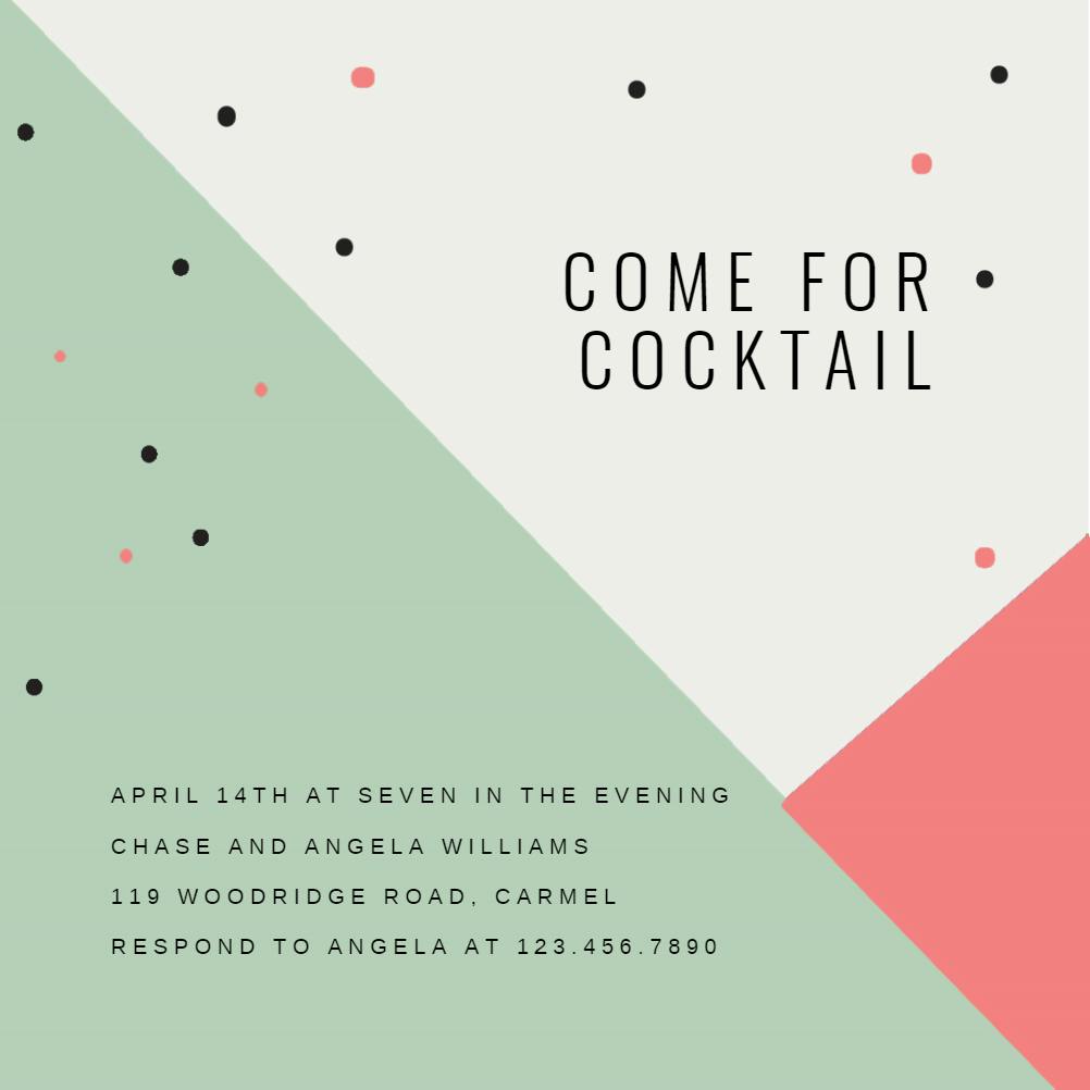 Tri tone - cocktail party invitation