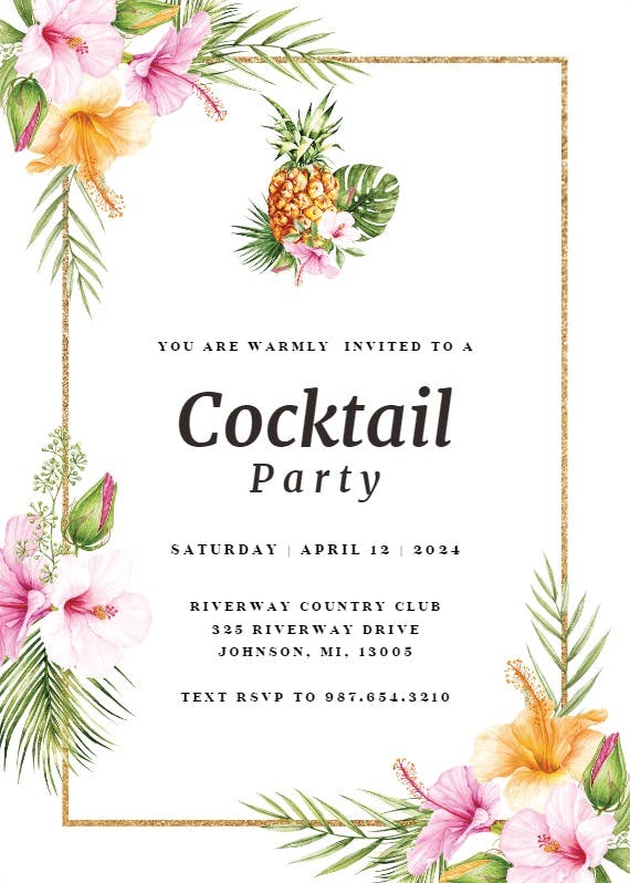 Tropical pineapple -  invitación para eventos profesionales