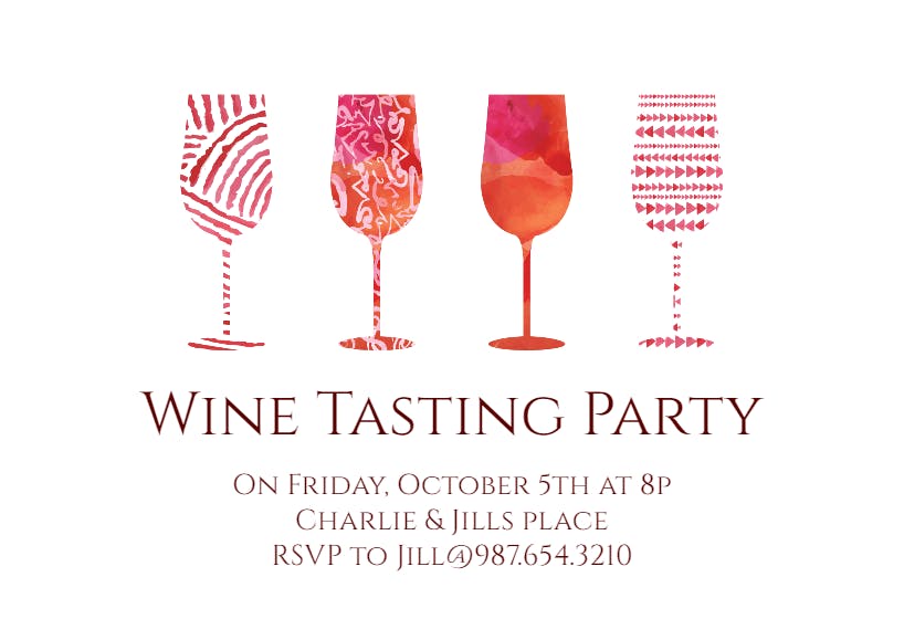 Vino variety - party invitation