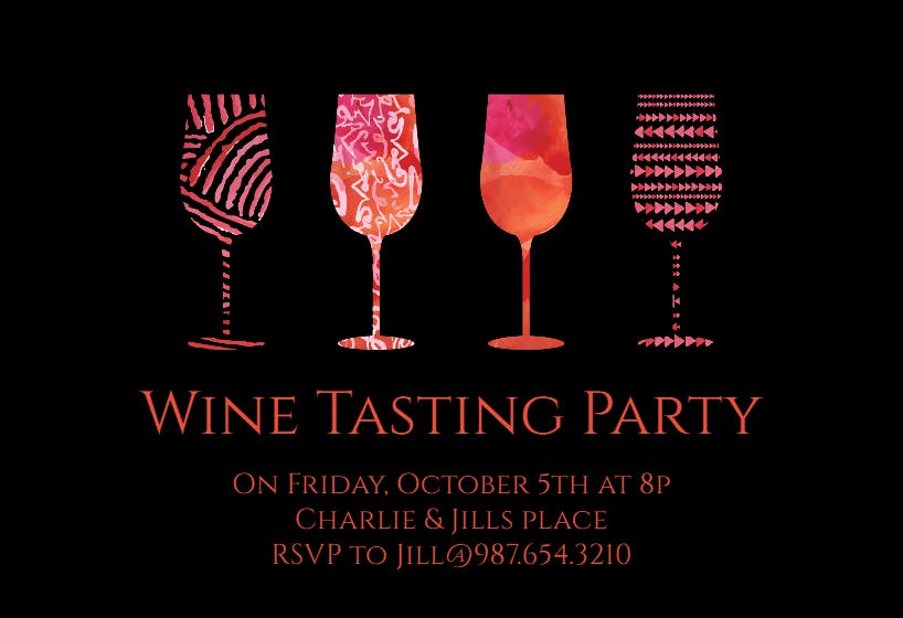 Vino variety - cocktail party invitation