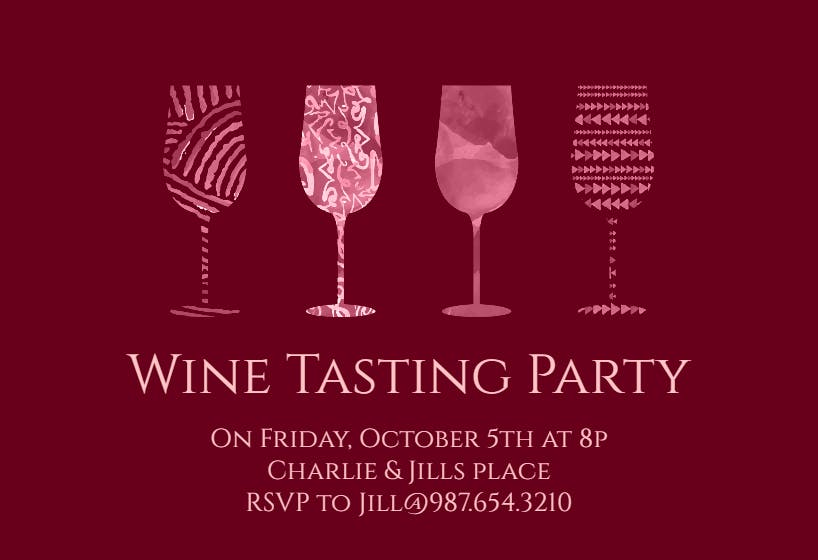 Vino variety - party invitation